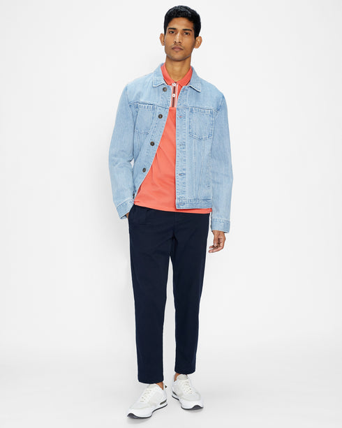 <P>Ss Stripe Collar Polo Shirt</P>